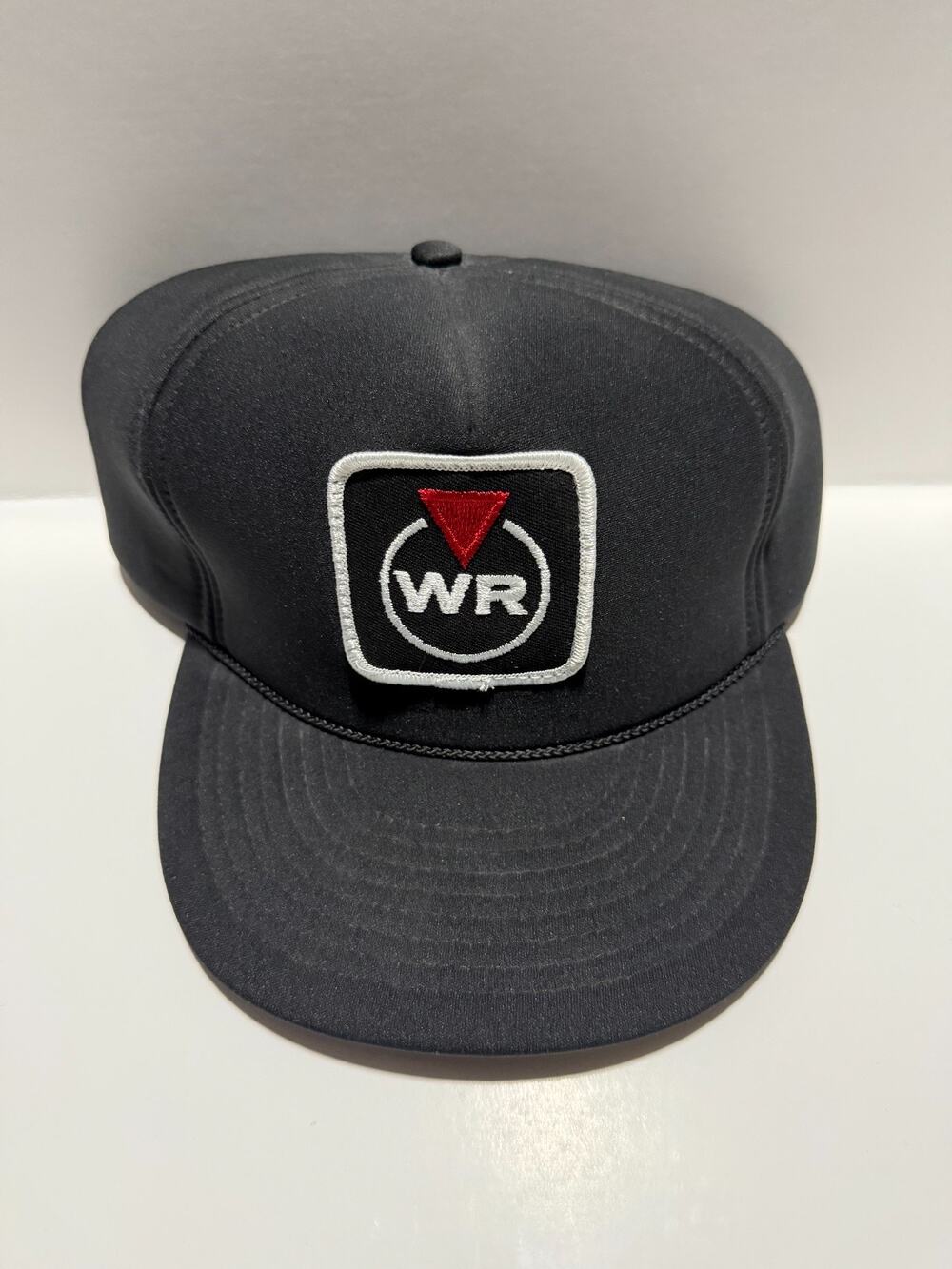 WR Vintage Black Snapback Trucker Hat Cap Foam